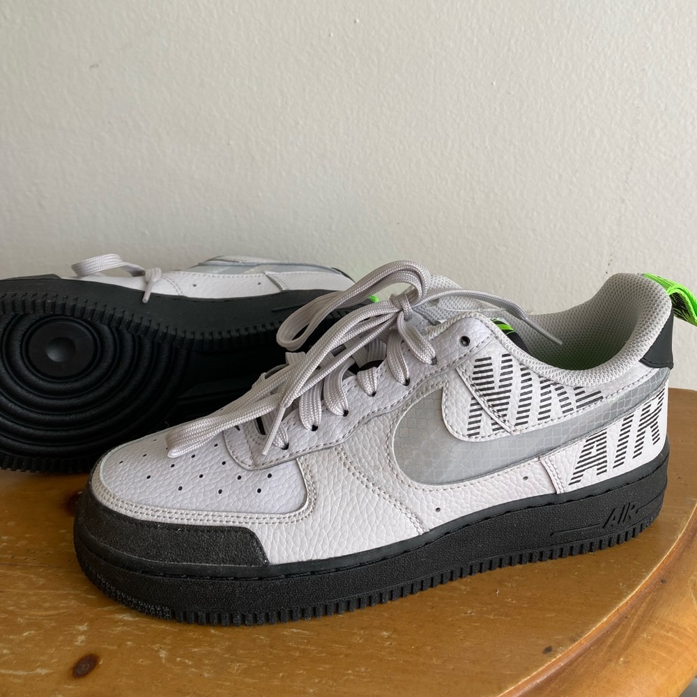 Nike AF1 Grey/Black/Neon Green